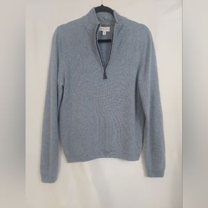 John W. Nordstrom Light Blue Zip Up Sweater